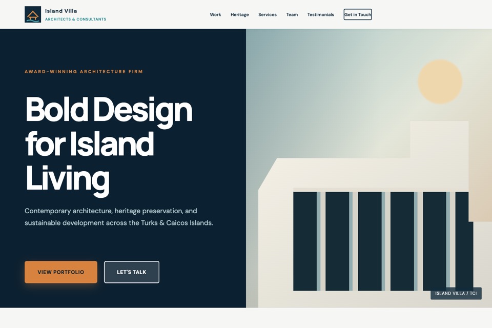 Island Villa Architects and Consultants website
