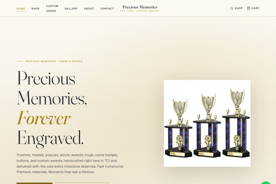 Precious Memories website